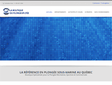Tablet Screenshot of boutiqueduplongeur.com